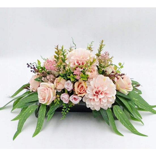 Stroik na cmentarz, zestaw bukiet + stroik, kompozycja na grób, komplet