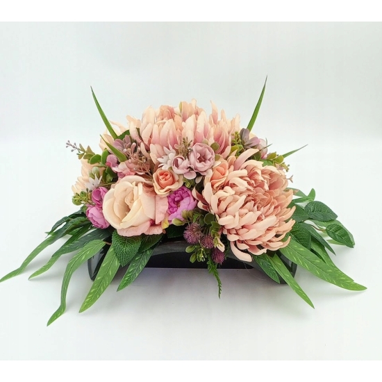 Stroik na cmentarz, zestaw bukiet + stroik, kompozycja na grób, komplet