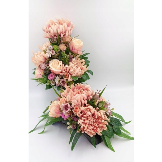 Stroik na cmentarz, zestaw bukiet + stroik, kompozycja na grób, komplet