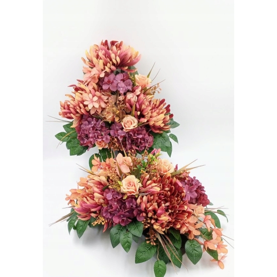 Stroik na cmentarz, zestaw bukiet + stroik, kompozycja na grób, komplet