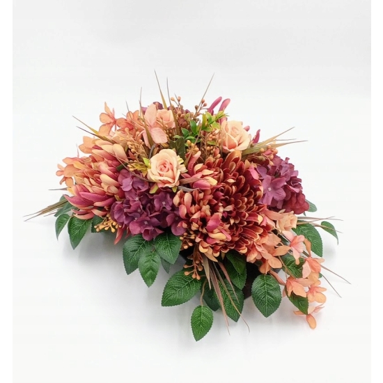 Stroik na cmentarz, zestaw bukiet + stroik, kompozycja na grób, komplet