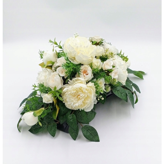 Stroik na cmentarz, zestaw bukiet + stroik, kompozycja na grób, komplet