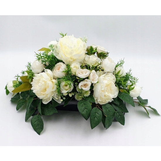 Stroik na cmentarz, zestaw bukiet + stroik, kompozycja na grób, komplet