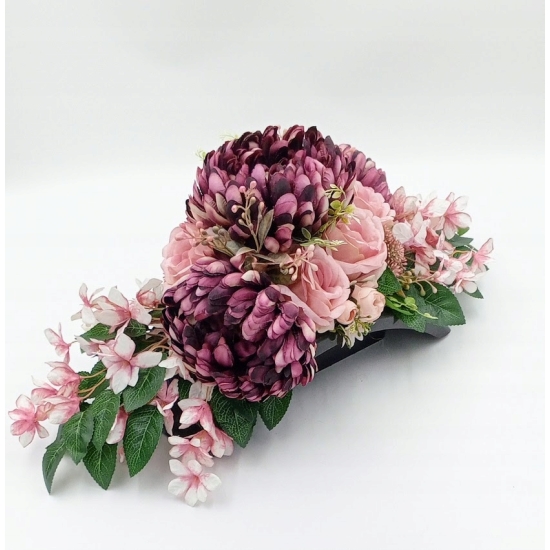 Stroik na cmentarz, zestaw bukiet + stroik, kompozycja na grób, komplet