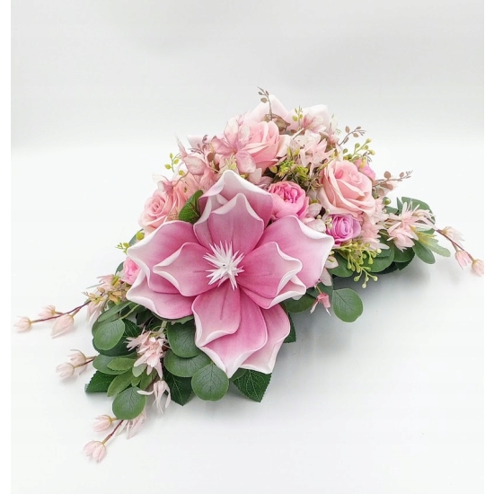 Stroik na cmentarz, zestaw bukiet + stroik, kompozycja na grób, komplet