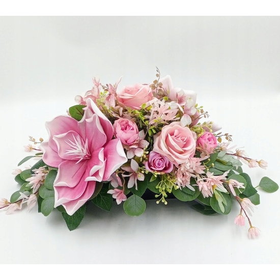 Stroik na cmentarz, zestaw bukiet + stroik, kompozycja na grób, komplet