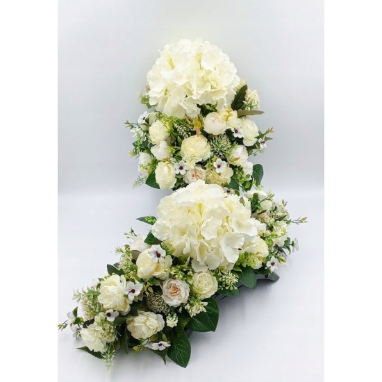 Stroik na cmentarz, zestaw bukiet + stroik, kompozycja na grób, komplet