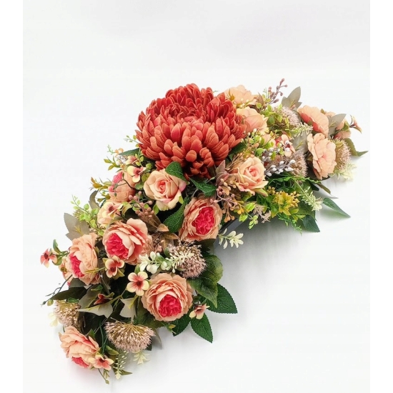 Stroik na cmentarz, zestaw bukiet + stroik, kompozycja na grób, komplet