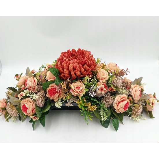 Stroik na cmentarz, zestaw bukiet + stroik, kompozycja na grób, komplet