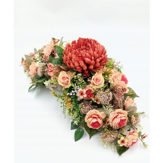 Stroik na cmentarz, zestaw bukiet + stroik, kompozycja na grób, komplet