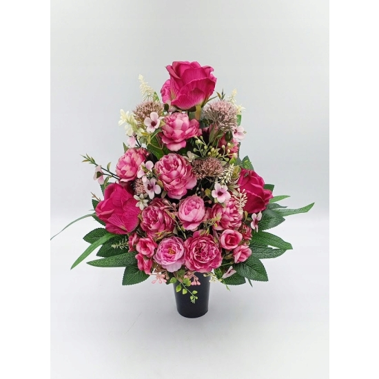 Stroik na cmentarz, zestaw bukiet + stroik, kompozycja na grób, komplet