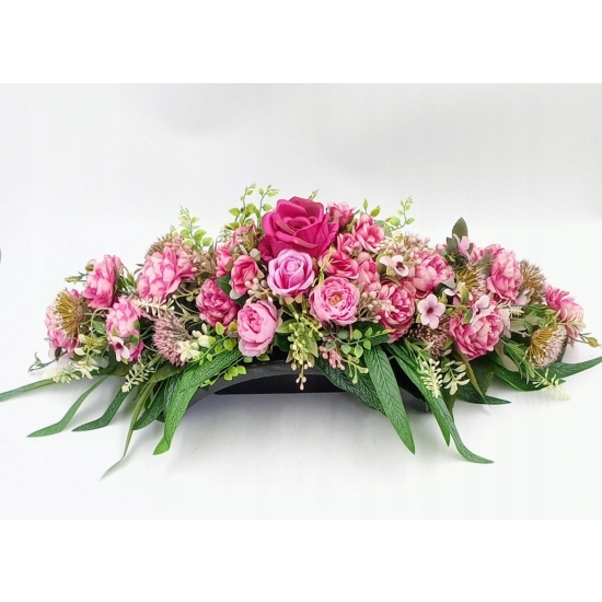 Stroik na cmentarz, zestaw bukiet + stroik, kompozycja na grób, komplet