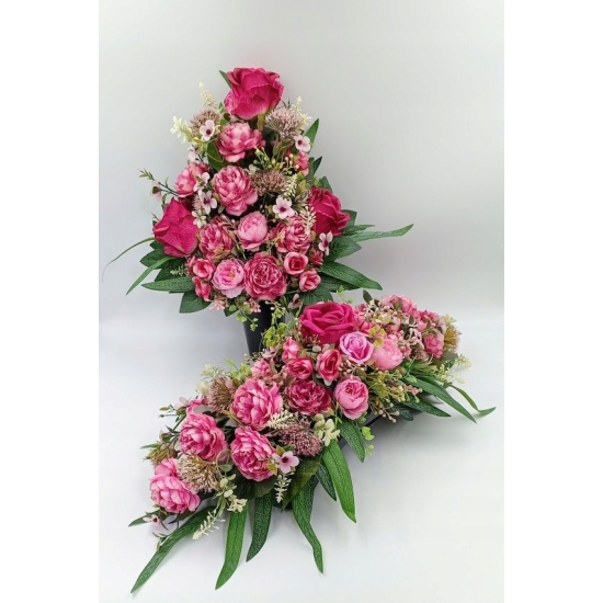 Stroik na cmentarz, zestaw bukiet + stroik, kompozycja na grób, komplet