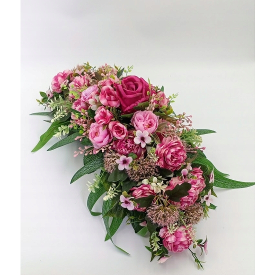 Stroik na cmentarz, zestaw bukiet + stroik, kompozycja na grób, komplet