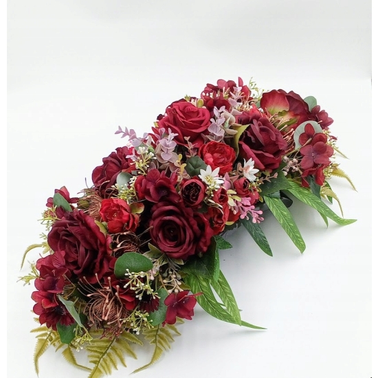 Stroik na cmentarz, kwiaty sztuczne, komplet, wiązanka, kompozycja na grób