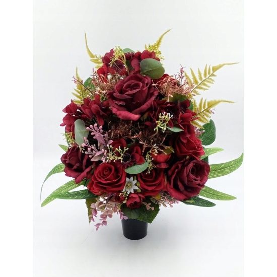 Stroik na cmentarz, kwiaty sztuczne, komplet, wiązanka, kompozycja na grób