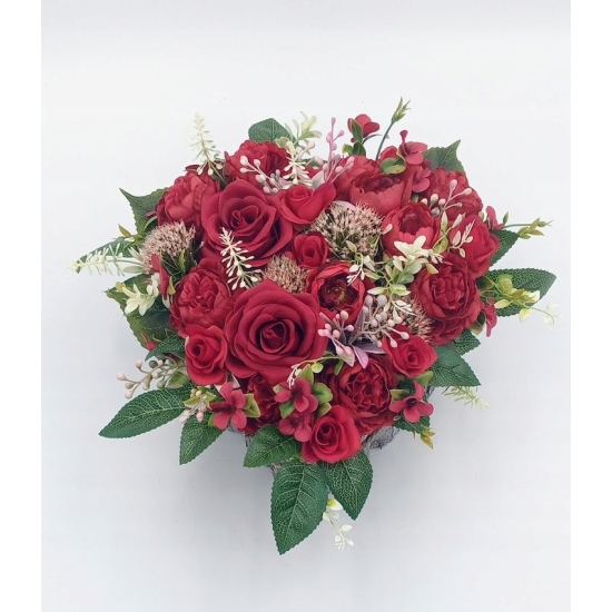 Stroik na cmentarz, 2( dwa) serca , kompozycja na grób, serduszka