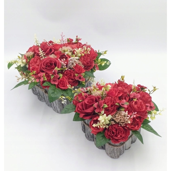 Stroik na cmentarz, 2( dwa) serca , kompozycja na grób, serduszka