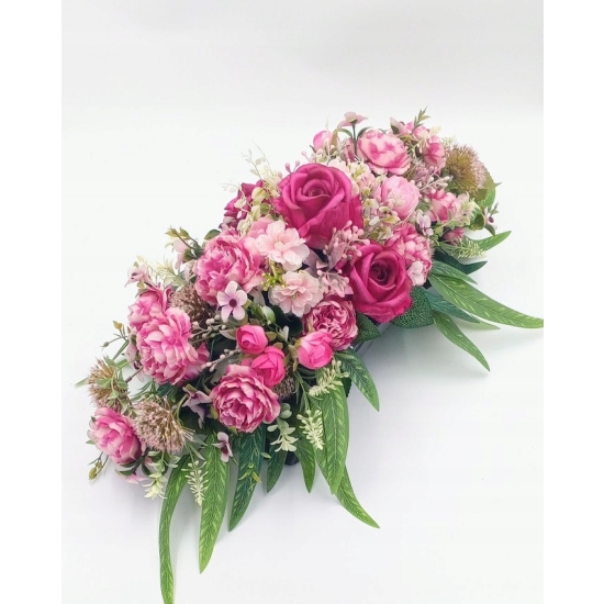 Stroik na cmentarz, kwiaty sztuczne, komplet, wiązanka, kompozycja na grób