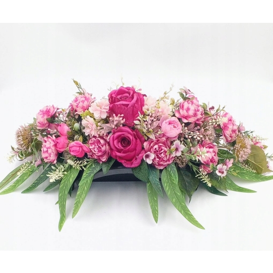 Stroik na cmentarz, kwiaty sztuczne, komplet, wiązanka, kompozycja na grób