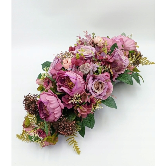 Stroik na cmentarz, kwiaty sztuczne, komplet, wiązanka, kompozycja na grób