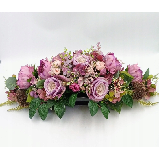 Stroik na cmentarz, kwiaty sztuczne, komplet, wiązanka, kompozycja na grób