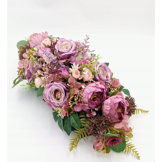 Stroik na cmentarz, kwiaty sztuczne, komplet, wiązanka, kompozycja na grób