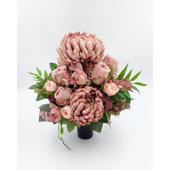 Stroik na cmentarz, kwiaty sztuczne, komplet, wiązanka, kompozycja na grób